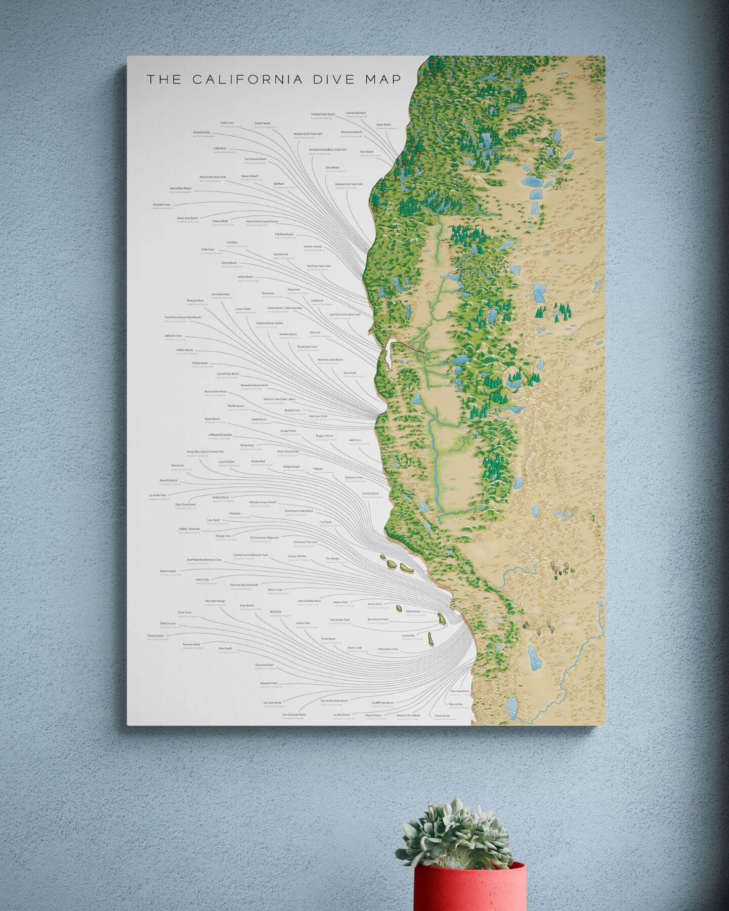 The California Dive Map