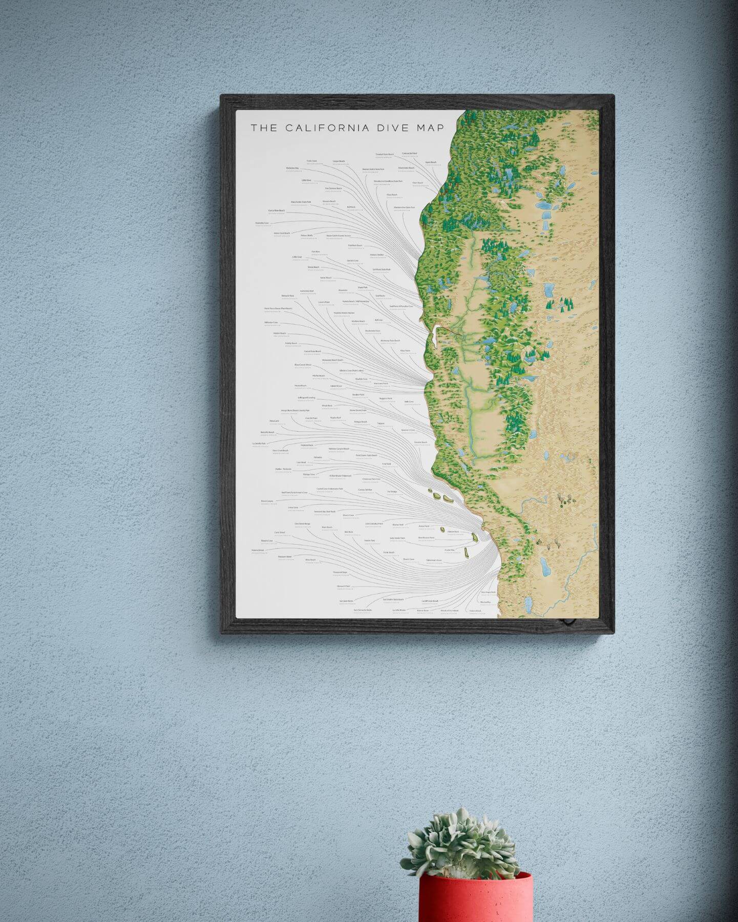 The California Dive Map