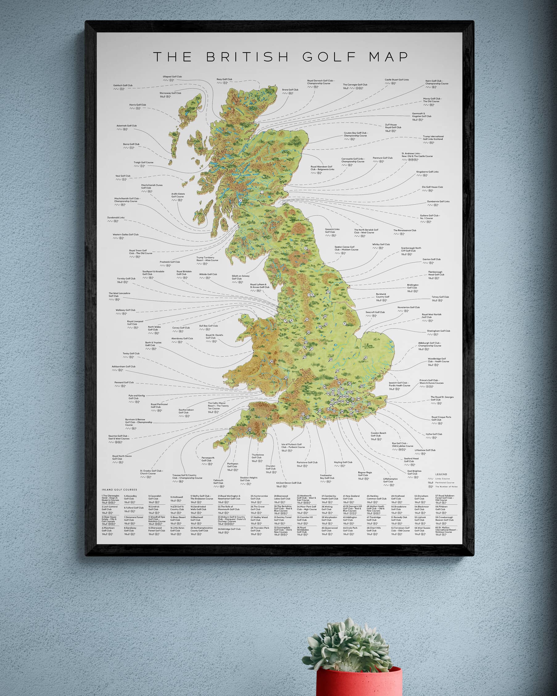 The British Golf Map