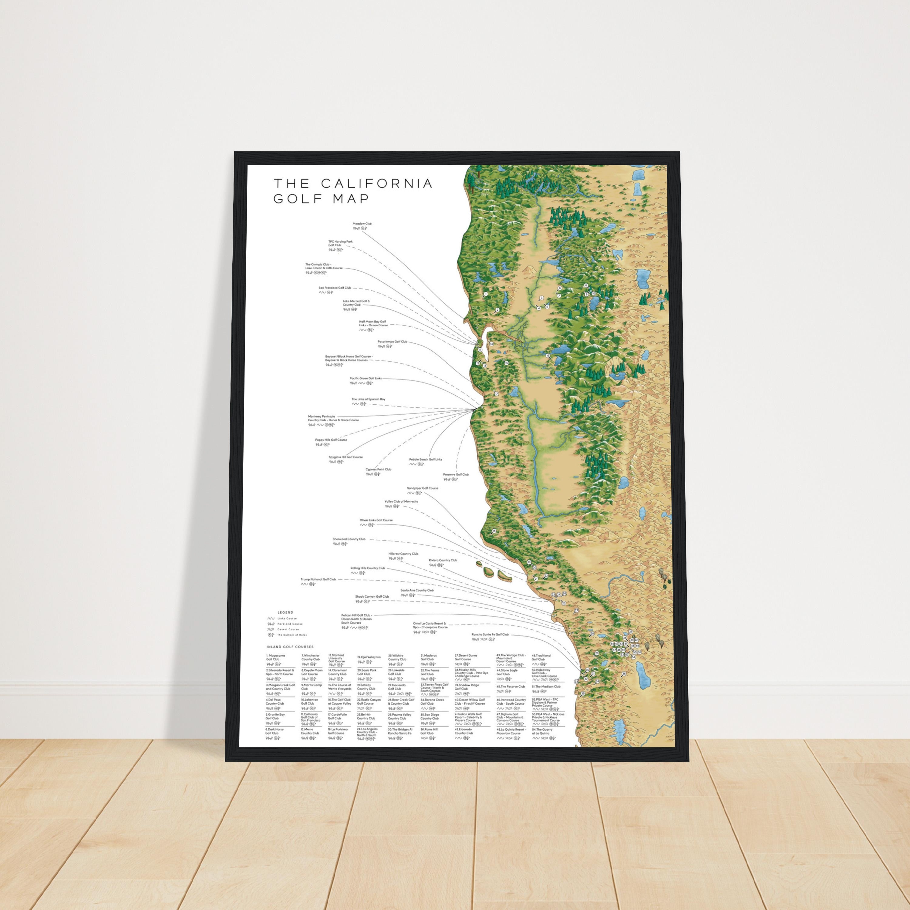 The California Golf Map