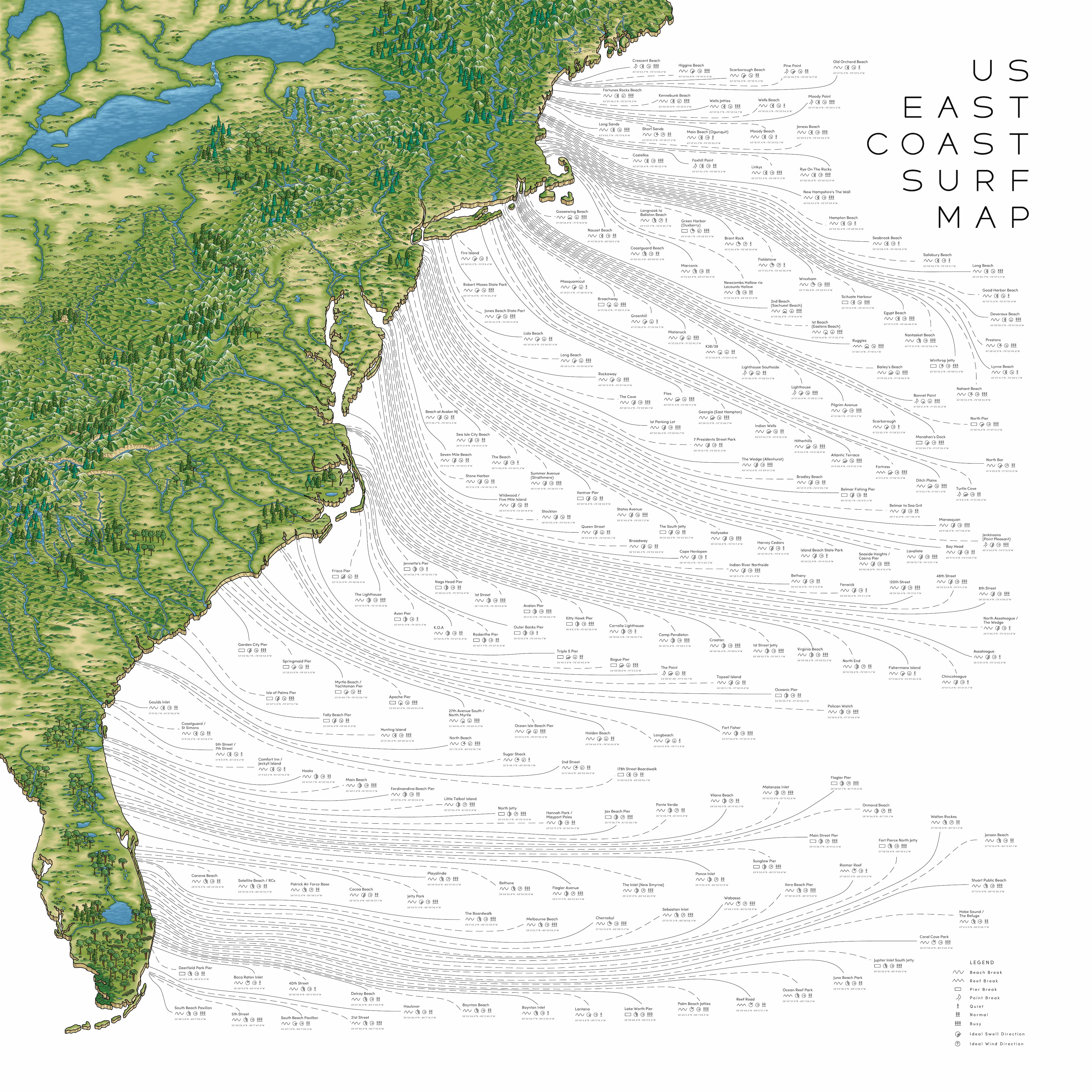 GPS　Surf　Amazing　–　Map　212　Surf　US　Key　Mizen　Info　Malin　The　Coast　East　Spots