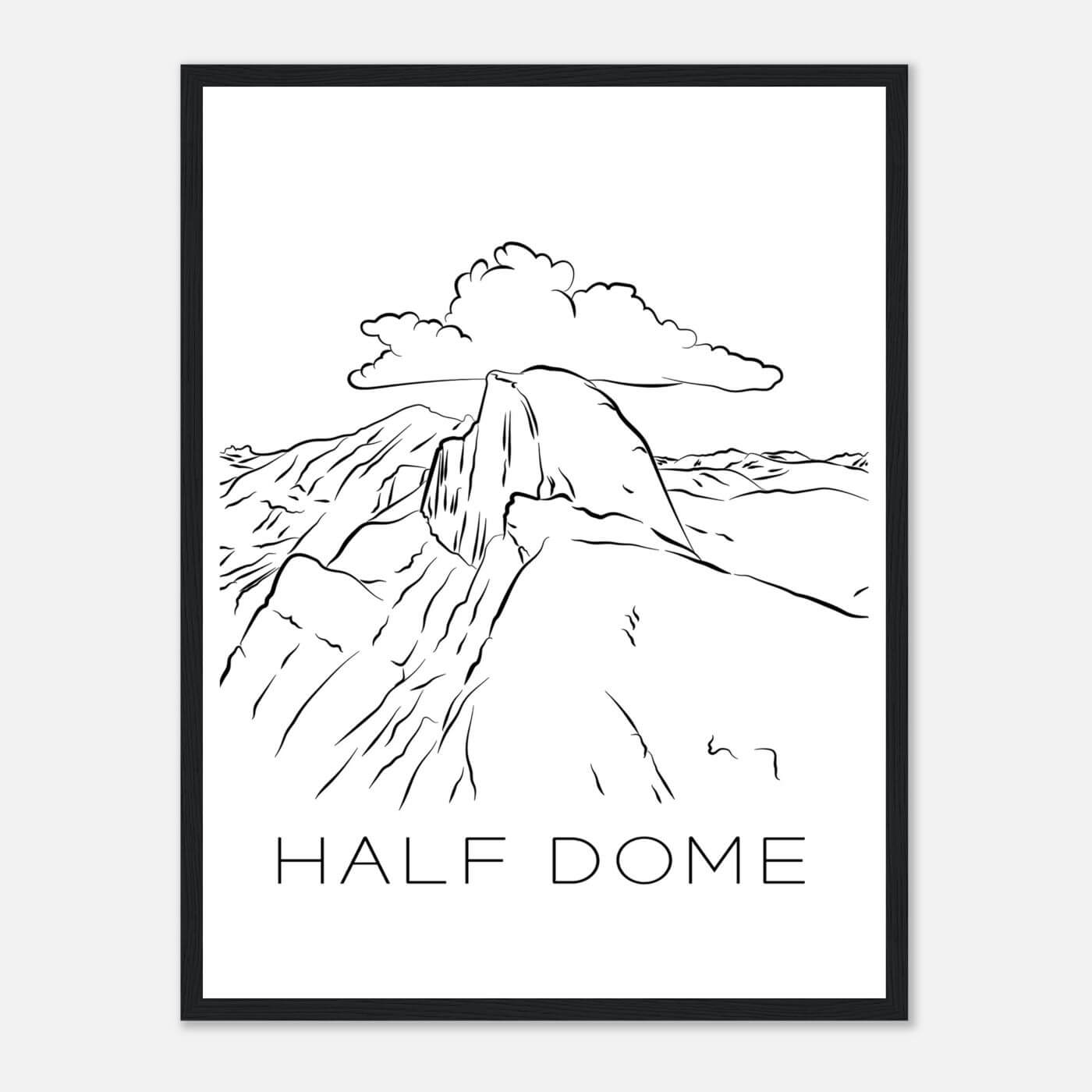 Half Dome - Black & White