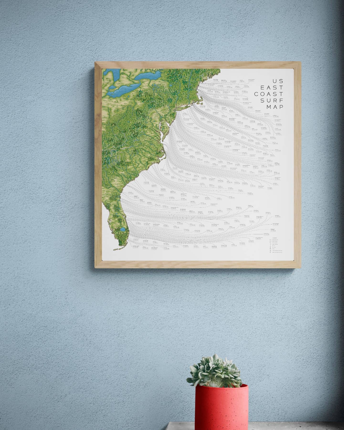 The US East Coast Surf Map