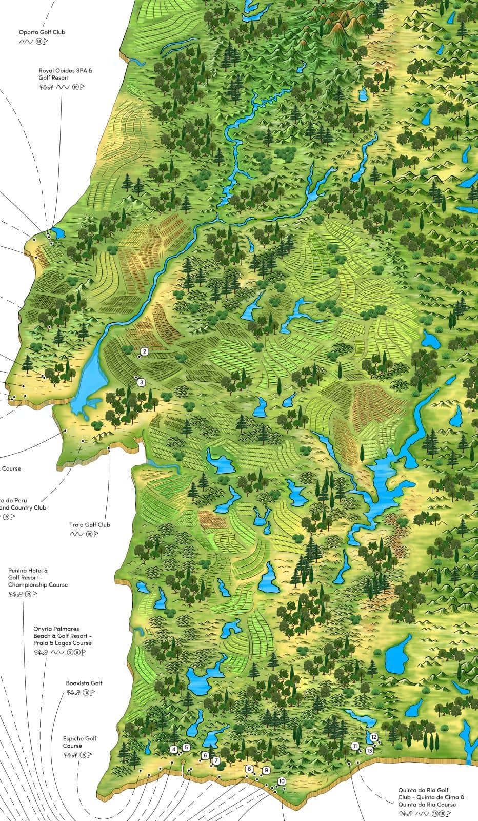 The Portuguese Golf Map