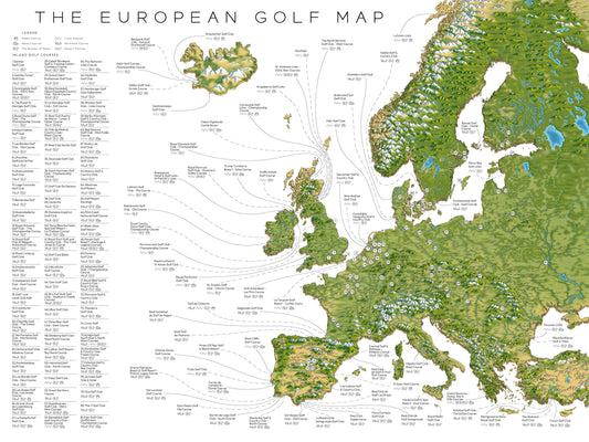 The European Golf Map