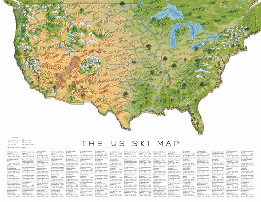The US Ski Map