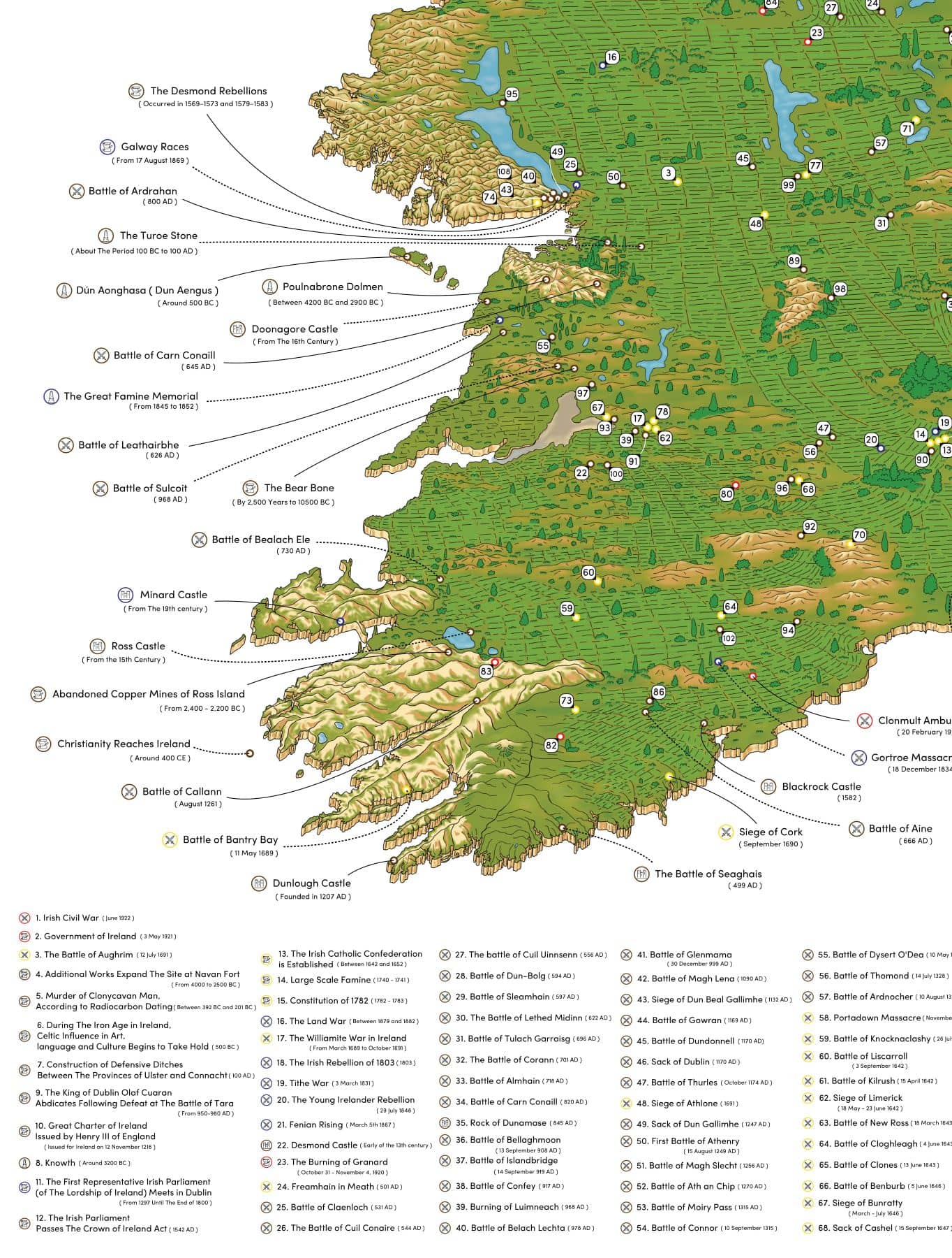The Irish History Map 192 Of The Top Historical Locations In Ireland the-irish-history-map-192-of-the-top-historical-locations-in-ireland