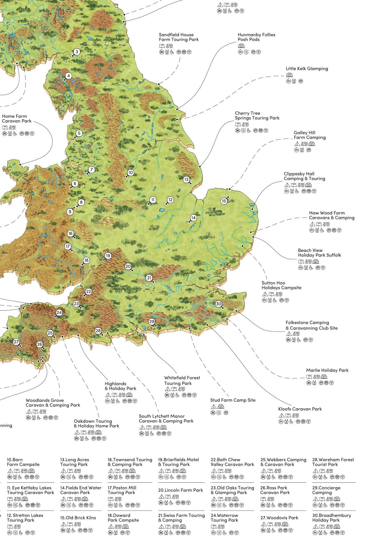 The British Campsite Map