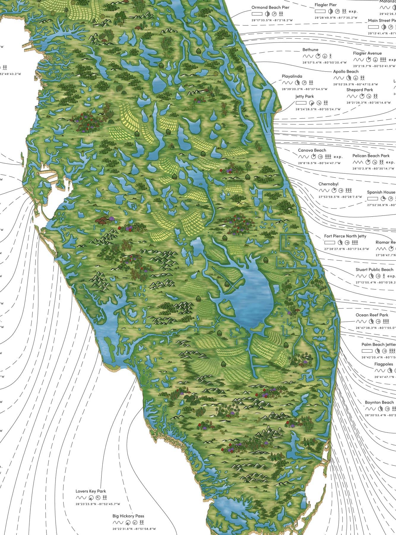 The Florida Surf Map