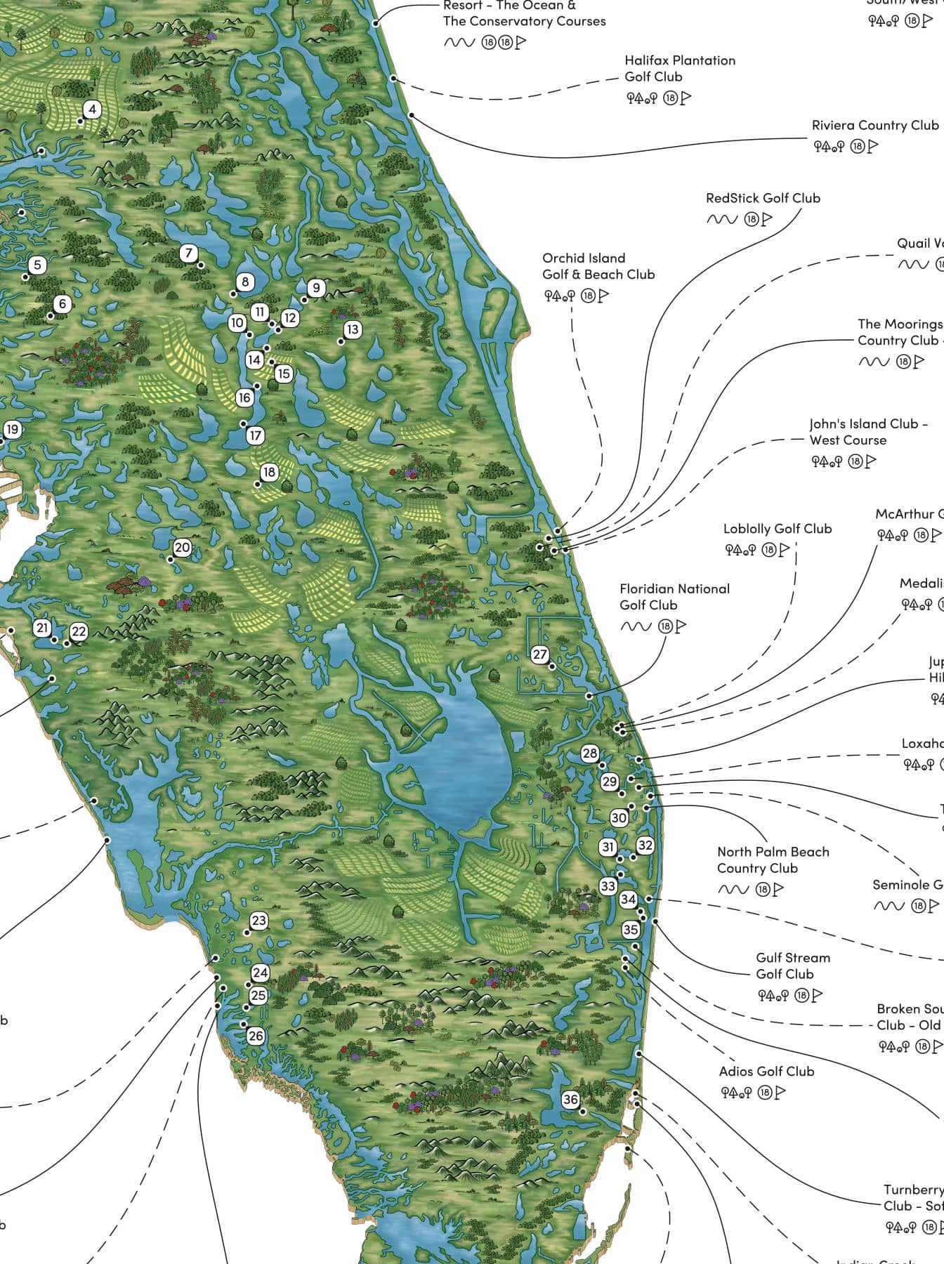 The Florida Golf Map