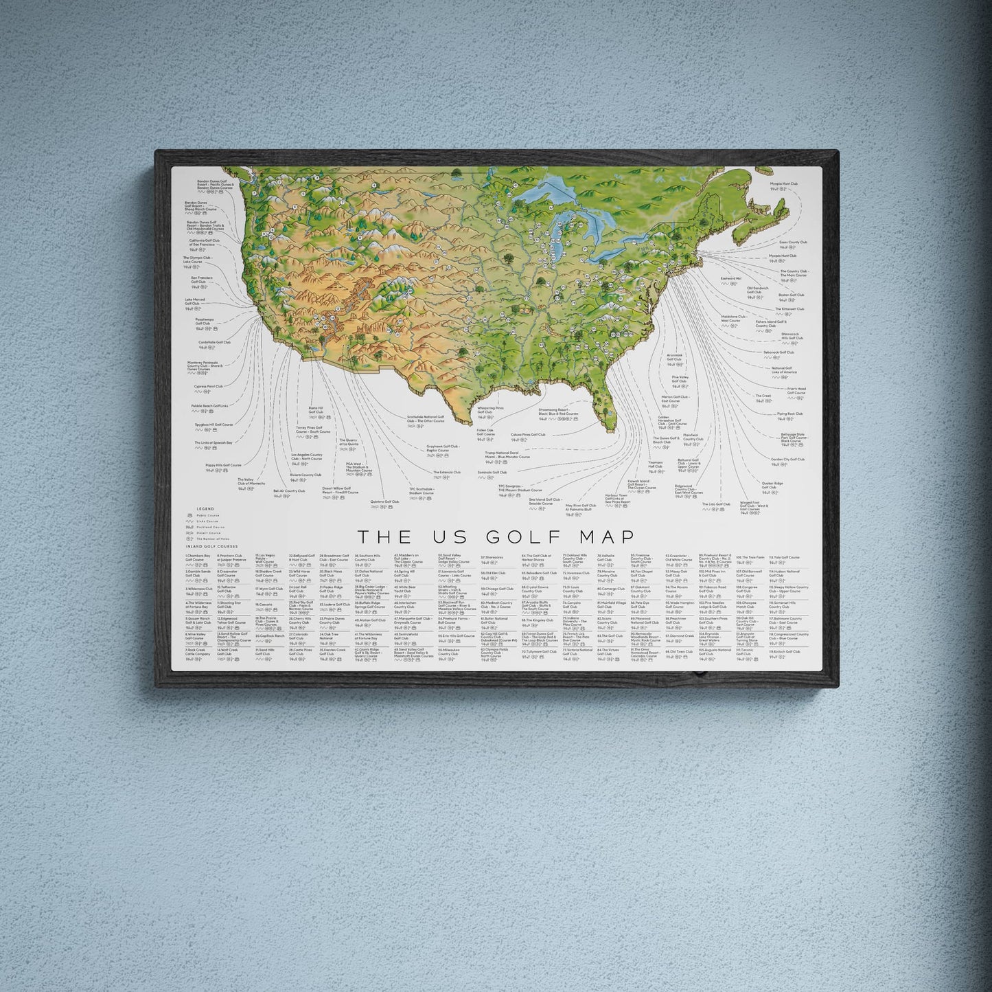 The US Golf Map