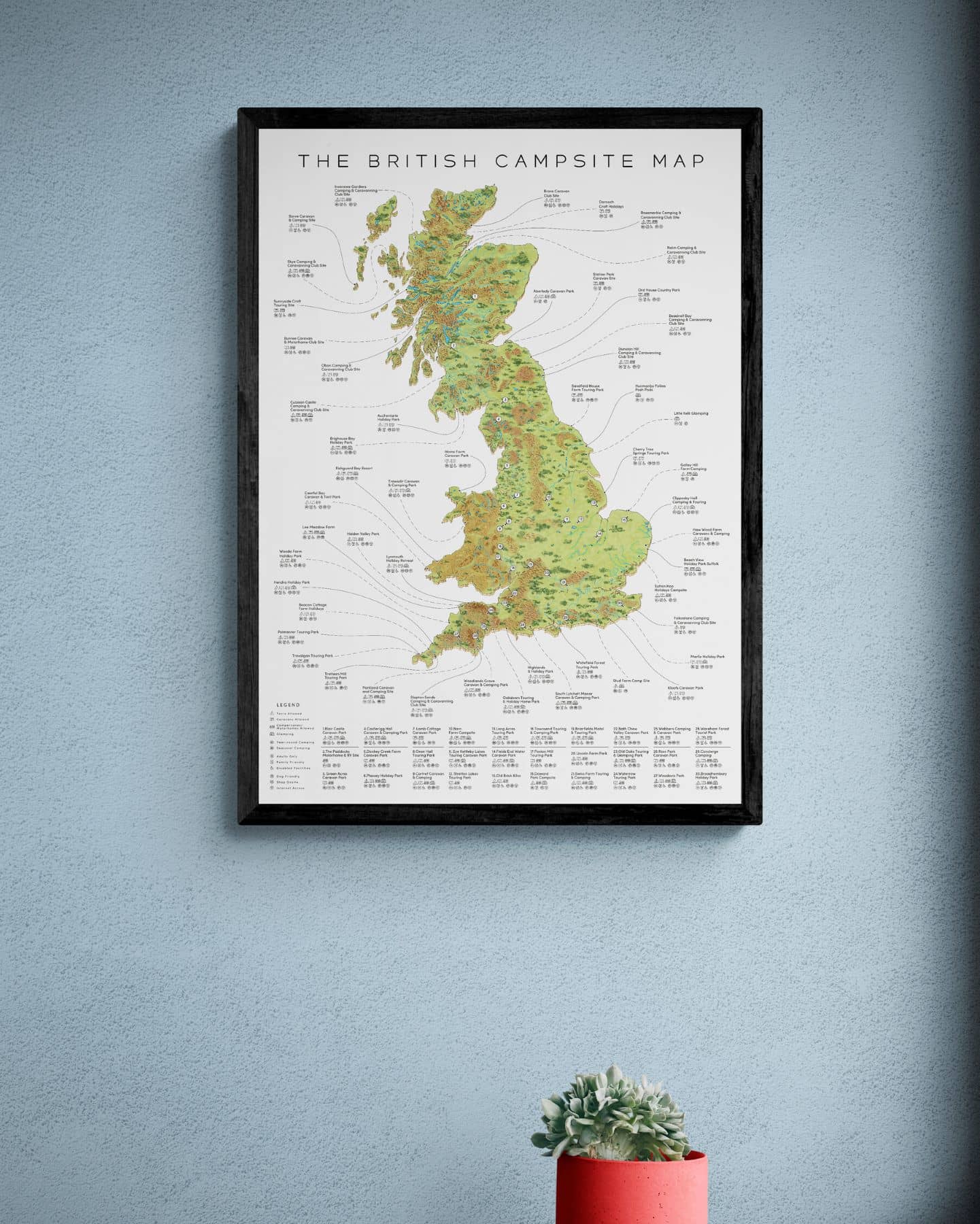 The British Campsite Map