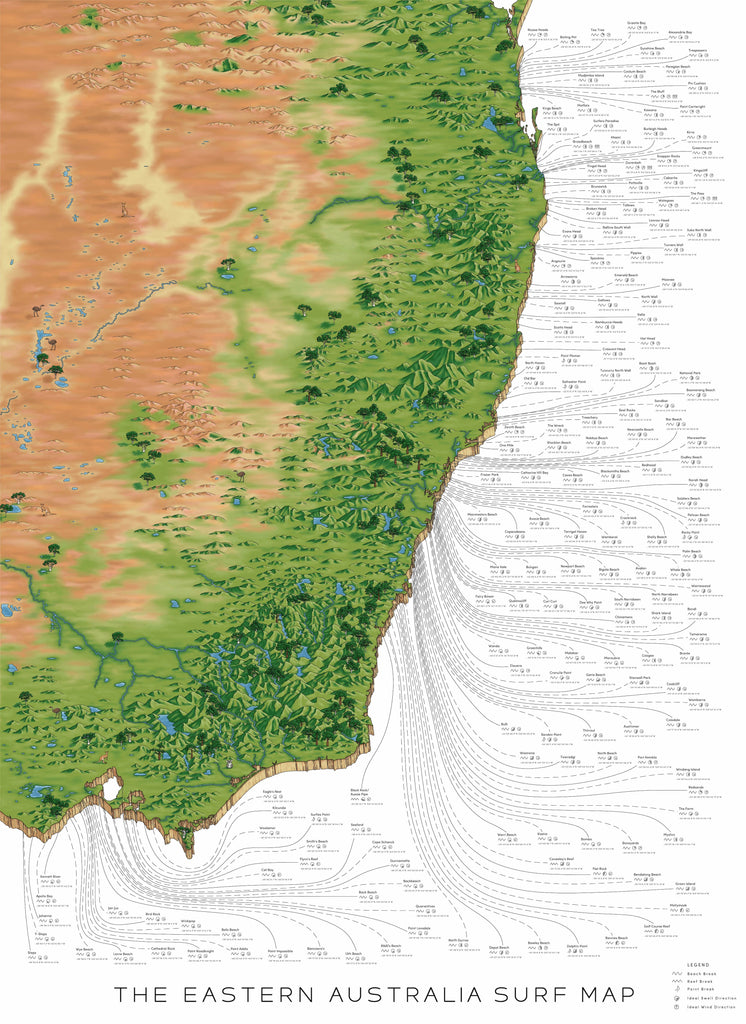 The Eastern Australia Surf Map