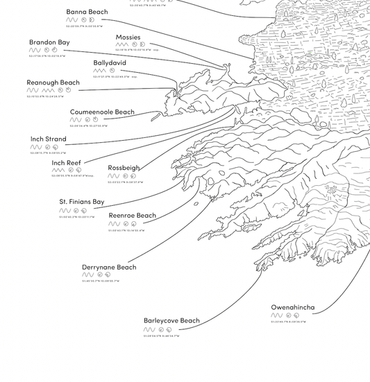 The Minimalist Irish Surf Map