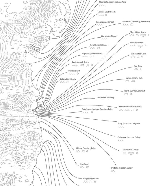 The Minimalist Irish Sea Swim Map