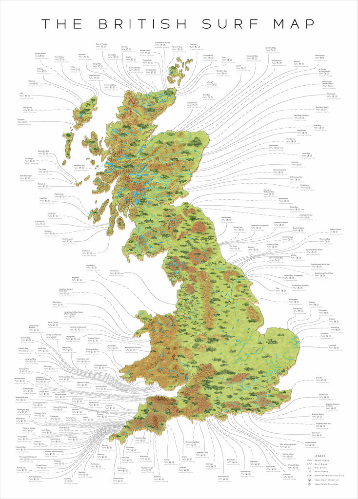 The British Surf Map