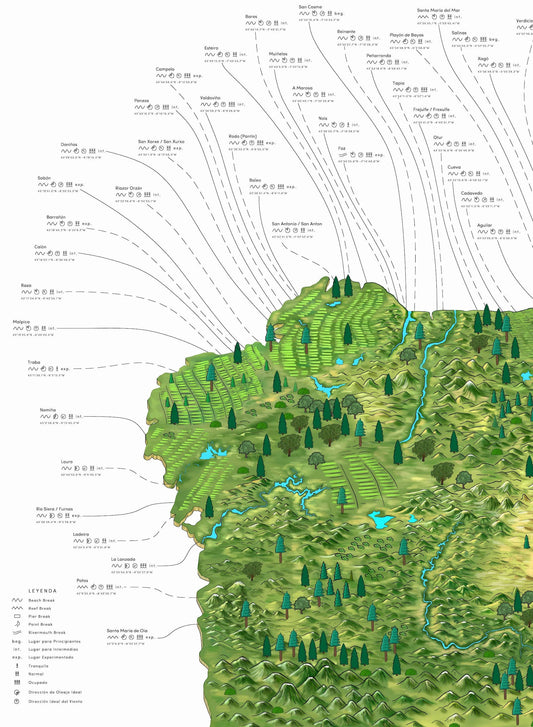 The Spanish Surf Map